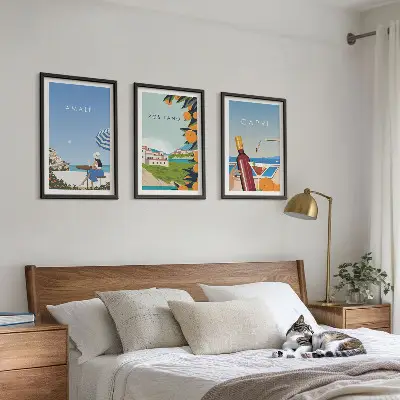 Schilderijenset Amalfi Positano en Capri set van wanddecoratie
