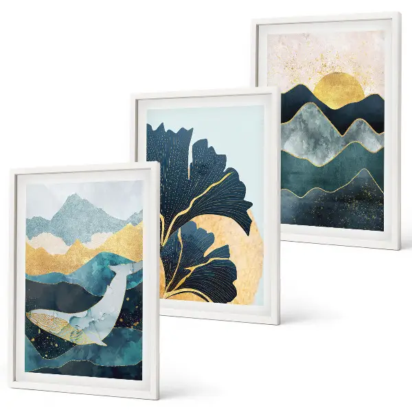 Fotowand met abstracte berglandschappen