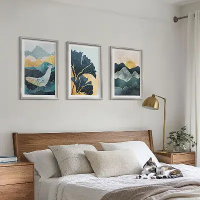 Fotowand met abstracte berglandschappen
