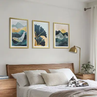 Fotowand met abstracte berglandschappen