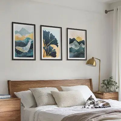 Fotowand met abstracte berglandschappen