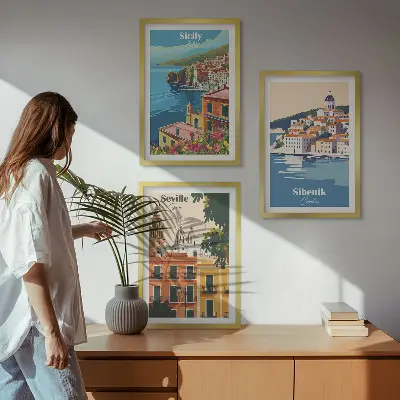 Fotowand stadslandschappen met gebouwen
