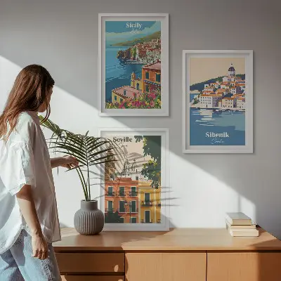 Fotowand stadslandschappen met gebouwen