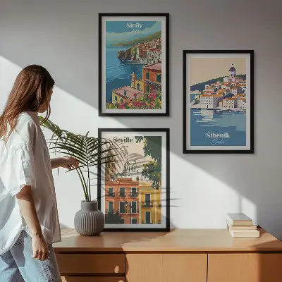 Fotowand stadslandschappen met gebouwen