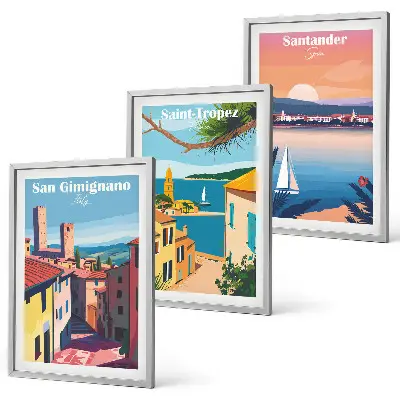 Fotowand landschap van Italiaanse dorpjes