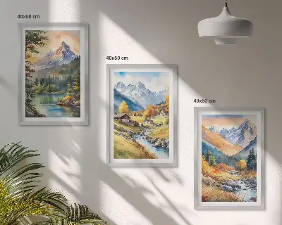Fotowand berglandschap met een rivier
