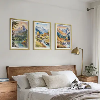 Fotowand berglandschap met een rivier