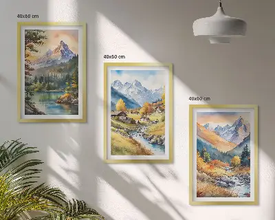 Fotowand berglandschap met een rivier