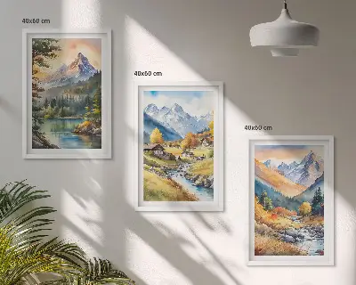 Fotowand berglandschap met een rivier