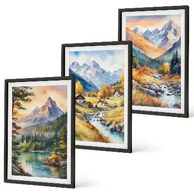 Fotowand berglandschap met een rivier