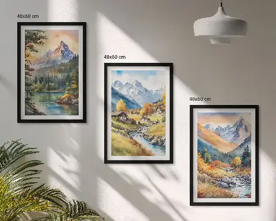 Fotowand berglandschap met een rivier