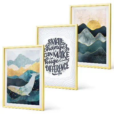 Fotowand met abstracte bergen als inspiratie
