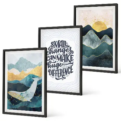 Fotowand met abstracte bergen als inspiratie