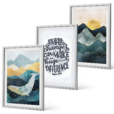 Fotowand met abstracte bergen als inspiratie