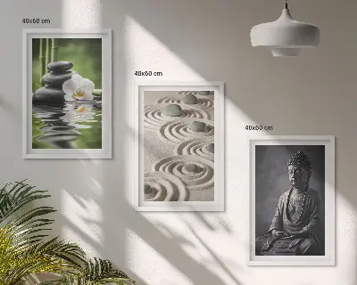 Fotowand ontspannend uitzicht op een Zen Boeddha