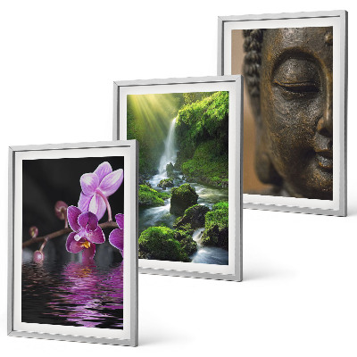 Wanddecoratie set schilderijen Kwiaty wodospad Budda skały Zen