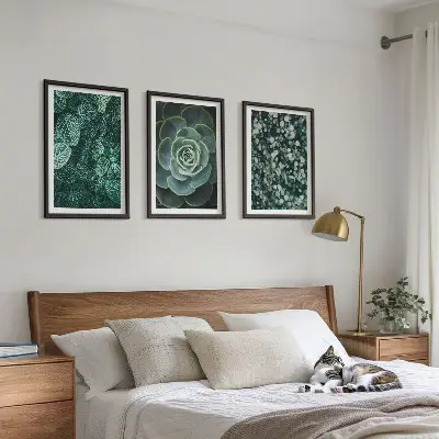 Schilderijenset met succulenten decoratieve wanddecoratie