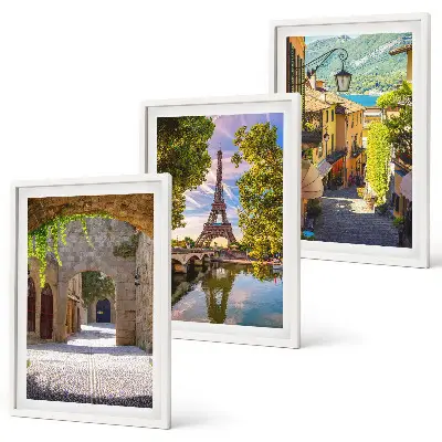 Wanddecoratie set schilderijen Uliczki architektura Eiffel