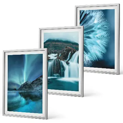 Fotowand winterse landschappen met watervallen