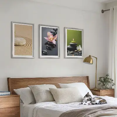 Fotowand met ontspannende zen steenmotieven
