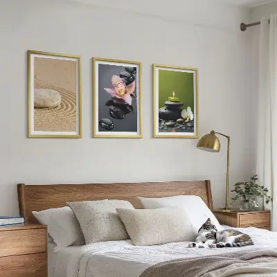 Fotowand met ontspannende zen steenmotieven