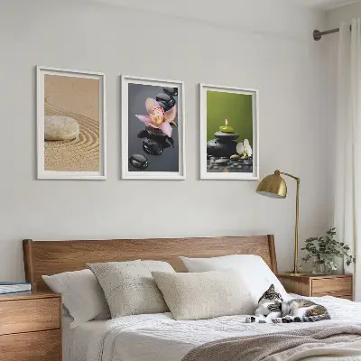 Fotowand met ontspannende zen steenmotieven