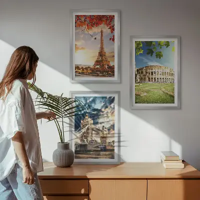 Fotowand met monumenten van Europa