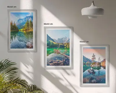 Fotowand natuurlandschap met bergmeren
