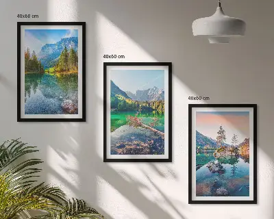Fotowand natuurlandschap met bergmeren