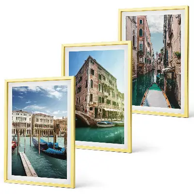 Wanddecoratieset met schilderijen Venetië kanalen architectuur
