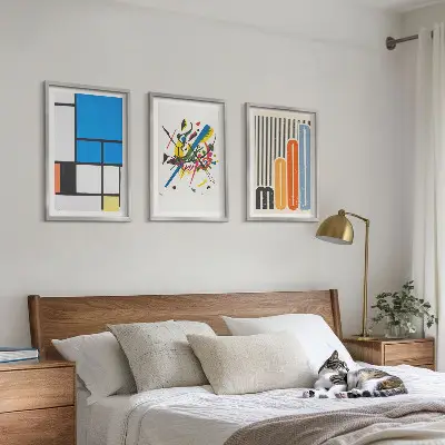 Fotowand met abstracte moderne geometrische vormen