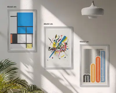 Fotowand met abstracte moderne geometrische vormen