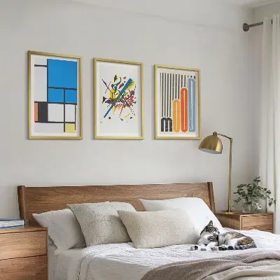 Fotowand met abstracte moderne geometrische vormen