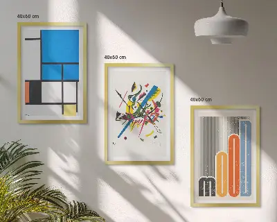 Fotowand met abstracte moderne geometrische vormen