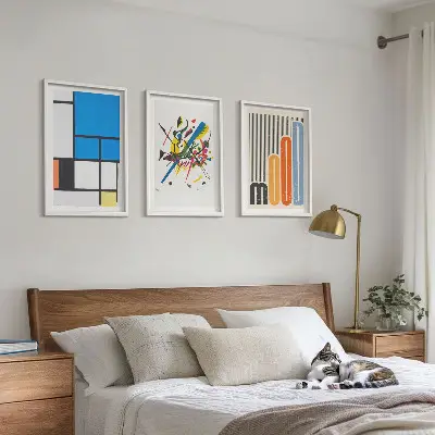 Fotowand met abstracte moderne geometrische vormen
