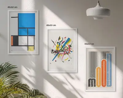 Fotowand met abstracte moderne geometrische vormen
