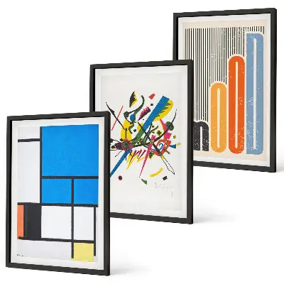 Fotowand met abstracte moderne geometrische vormen