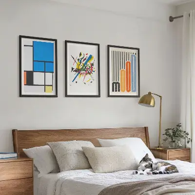 Fotowand met abstracte moderne geometrische vormen