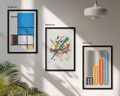 Fotowand met abstracte moderne geometrische vormen