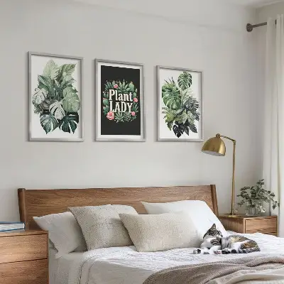 Wanddecoratie set schilderijen tropische planten Plant Lady