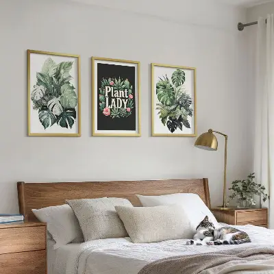 Wanddecoratie set schilderijen tropische planten Plant Lady