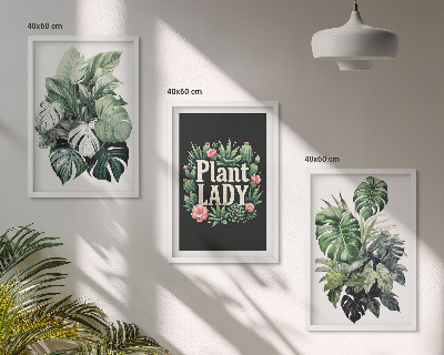 Wanddecoratie set schilderijen Rośliny tropikalne Plant Lady