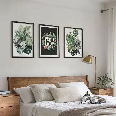 Wanddecoratie set schilderijen tropische planten Plant Lady
