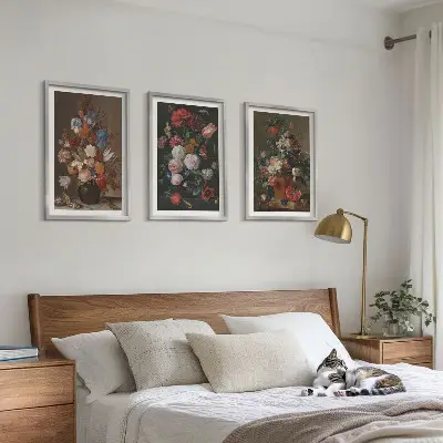 Fotowand bloemen in vazen composities