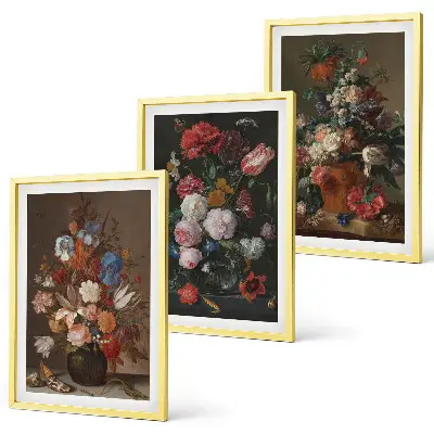 Fotowand bloemen in vazen composities