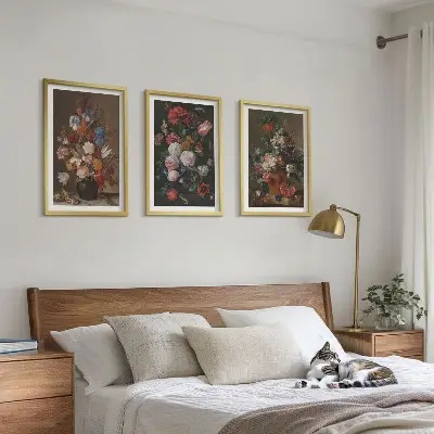 Fotowand bloemen in vazen composities