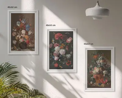 Fotowand bloemen in vazen composities