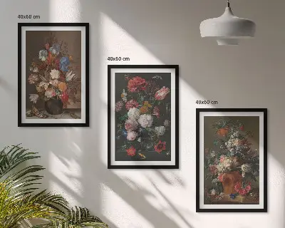 Fotowand bloemen in vazen composities