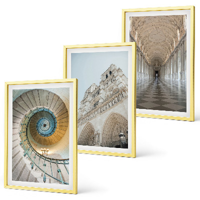 Wanddecoratie set schilderijen Schody spiralne katedry fasada