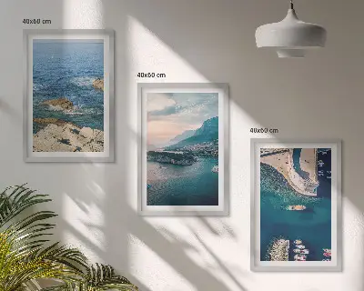 Fotowand met uitzicht op zee, kliffen en havens